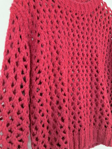 Second-Hand - Reiss Rhubarb Loose Knit Oversized Jumper Size XS - SwapUp