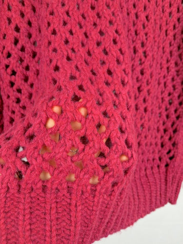 Second-Hand - Reiss Rhubarb Loose Knit Oversized Jumper Size XS - SwapUp