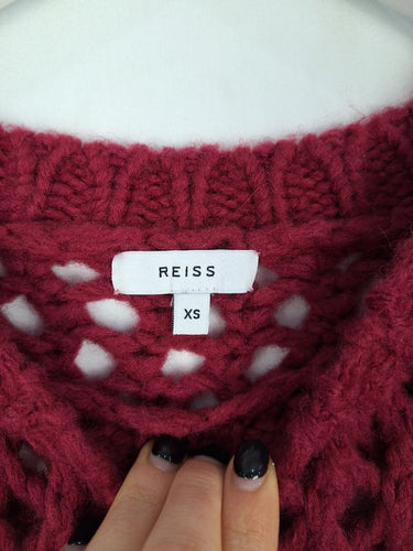 Second-Hand - Reiss Rhubarb Loose Knit Oversized Jumper Size XS - SwapUp