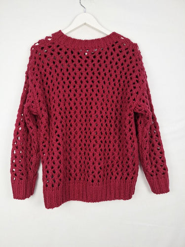 Second-Hand - Reiss Rhubarb Loose Knit Oversized Jumper Size XS - SwapUp