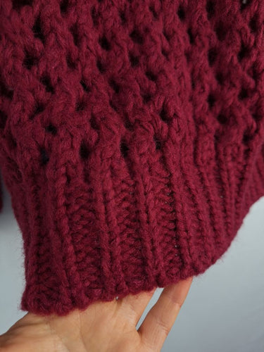 Second-Hand - Reiss Rhubarb Loose Knit Oversized Jumper Size XS - SwapUp