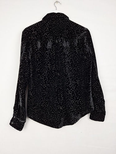 Second-Hand - IRO Velour Shimmer Shirt Size 8 - SwapUp