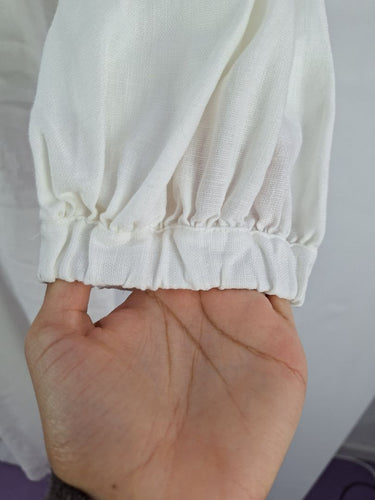 Second-Hand - Maurie & Eve Heavy Pearl Linen Off Shoulder Dress Size 14 - SwapUp