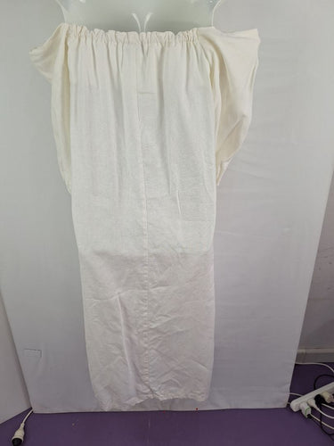 Second-Hand - Maurie & Eve Heavy Pearl Linen Off Shoulder Dress Size 14 - SwapUp