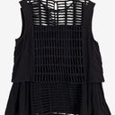 Second-Hand - Witchery Black Ladder Lace Layered Top Size 4 - SwapUp