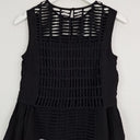 Second-Hand - Witchery Black Ladder Lace Layered Top Size 4 - SwapUp