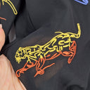 Second-Hand - Karen Millen Semi Sheer Jaguar Embroidery Shirt Size 6 - SwapUp