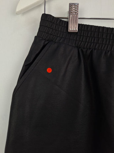 Second-Hand - Country Road Black 'Leather' Wet Look Mini Skirt Size S - SwapUp