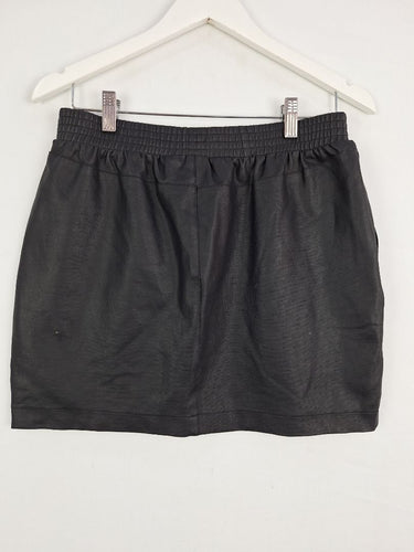 Second-Hand - Country Road Black 'Leather' Wet Look Mini Skirt Size S - SwapUp
