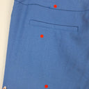 Second-Hand - Lisa Ho Blue Pure Wool and Silk Side Graphic Pants Size 10 - SwapUp