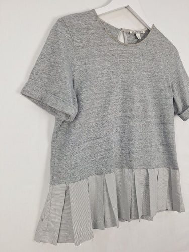Second-Hand - Country Road Grey Pleat Detail Top Size S - SwapUp