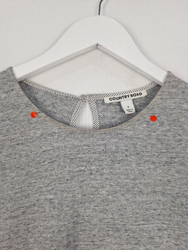 Second-Hand - Country Road Grey Pleat Detail Top Size S - SwapUp