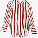Second-Hand - Witchery Clay Stripe Button Up Blouse Size 6 - SwapUp