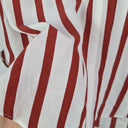 Second-Hand - Witchery Clay Stripe Button Up Blouse Size 6 - SwapUp
