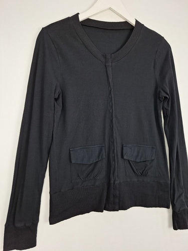 Second-Hand - Metalicus Snap Button Stretchy Cardigan Size M - SwapUp