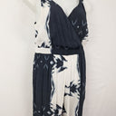 Second-Hand - Natasha Gan Watercolour Marble Plunge Neck Jumpsuit Size 12 - SwapUp