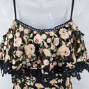 Second-Hand - Rodeo Show Floral Lace Flutter Playsuit Size 8 - SwapUp