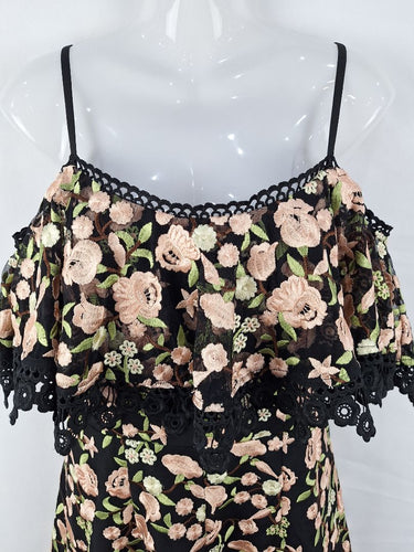 Second-Hand - Rodeo Show Floral Lace Flutter Playsuit Size 8 - SwapUp