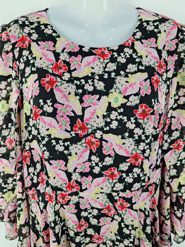 Second-Hand - Alannah Hill Open Bell Sleeve Spring Dress Size 12 - SwapUp