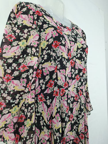 Second-Hand - Alannah Hill Open Bell Sleeve Spring Dress Size 12 - SwapUp