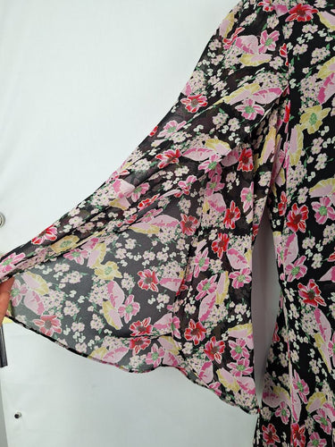 Second-Hand - Alannah Hill Open Bell Sleeve Spring Dress Size 12 - SwapUp