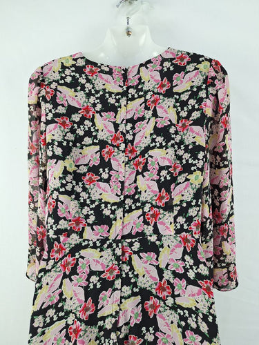 Second-Hand - Alannah Hill Open Bell Sleeve Spring Dress Size 12 - SwapUp