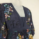 Second-Hand - Saba Hand Drawn Flower Silk Midi Dress Size 8 - SwapUp