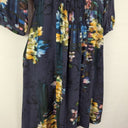 Second-Hand - Saba Hand Drawn Flower Silk Midi Dress Size 8 - SwapUp