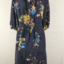 Second-Hand - Saba Hand Drawn Flower Silk Midi Dress Size 8 - SwapUp