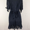 Second-Hand - Rodeo Show Navy Textured Wrap Mini Dress Size 8 - SwapUp