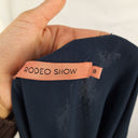 Second-Hand - Rodeo Show Navy Textured Wrap Mini Dress Size 8 - SwapUp