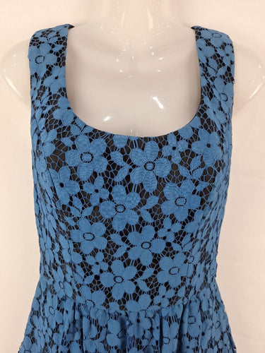 Second-Hand - Review Cobalt Scooped Broderie Midi Dress Size 8 - SwapUp