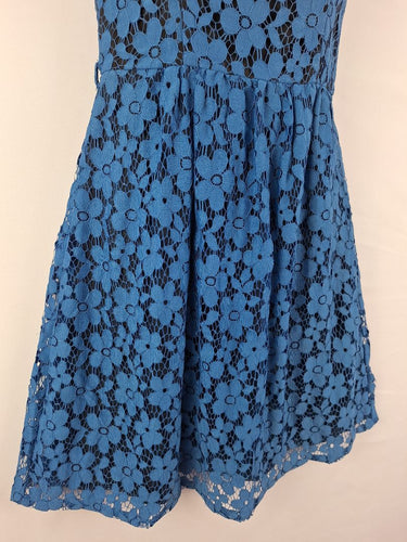Second-Hand - Review Cobalt Scooped Broderie Midi Dress Size 8 - SwapUp
