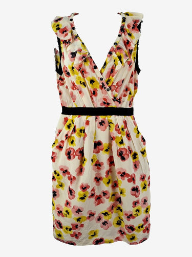 Moschino Cheap and Chic Silk Sweet Violet Midi Dress Size S