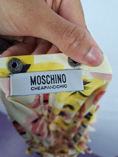 Second-Hand - Moschino Cheap and Chic Silk Sweet Violet Midi Dress Size S - SwapUp