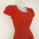 Second-Hand - Princess Highway Tomato Pleated Tied Midi Dress Size 8 - SwapUp