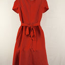 Second-Hand - Princess Highway Tomato Pleated Tied Midi Dress Size 8 - SwapUp