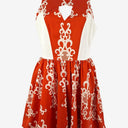 Second-Hand - Assorted Brands Burnt Orange Skater Mini Dress Size 8 - SwapUp
