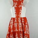 Second-Hand - Assorted Brands Burnt Orange Skater Mini Dress Size 8 - SwapUp
