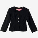 Second-Hand - Tailored Washed Black Feature Button Alannah Hill Jacket Size 6 - SwapUp