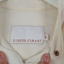 Second-Hand - Ginger & Smart Elegant Cream Split Back Blouse Size 6 - SwapUp