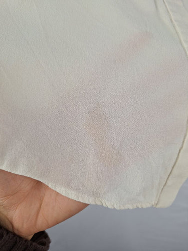 Second-Hand - Ginger & Smart Elegant Cream Split Back Blouse Size 6 - SwapUp