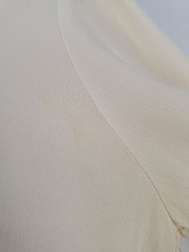 Second-Hand - Ginger & Smart Elegant Cream Split Back Blouse Size 6 - SwapUp