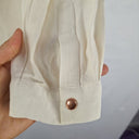 Second-Hand - Ginger & Smart Elegant Cream Split Back Blouse Size 6 - SwapUp