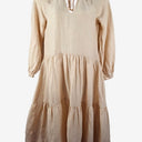 Second-Hand - Arket Blush Voluminous Tiered Linen Maxi Dress Size S - SwapUp