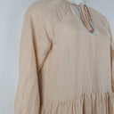 Second-Hand - Arket Blush Voluminous Tiered Linen Maxi Dress Size S - SwapUp