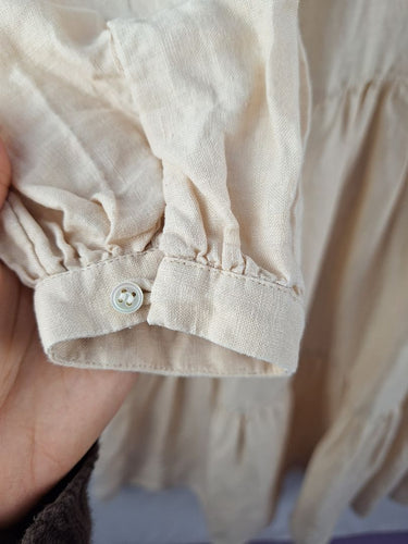 Second-Hand - Arket Blush Voluminous Tiered Linen Maxi Dress Size S - SwapUp