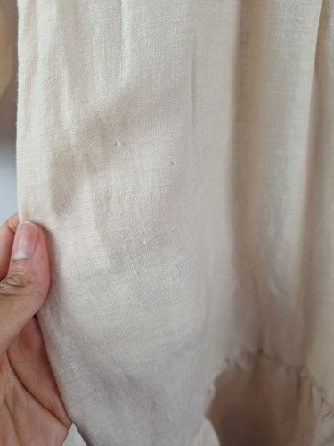 Second-Hand - Arket Blush Voluminous Tiered Linen Maxi Dress Size S - SwapUp