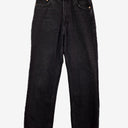 Second-Hand - NA-KD Black Wash Frayed Straight Denim Jeans Size 8 - SwapUp