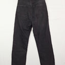 Second-Hand - NA-KD Black Wash Frayed Straight Denim Jeans Size 8 - SwapUp